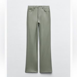 NWT ZARA straight leg faux leather pants